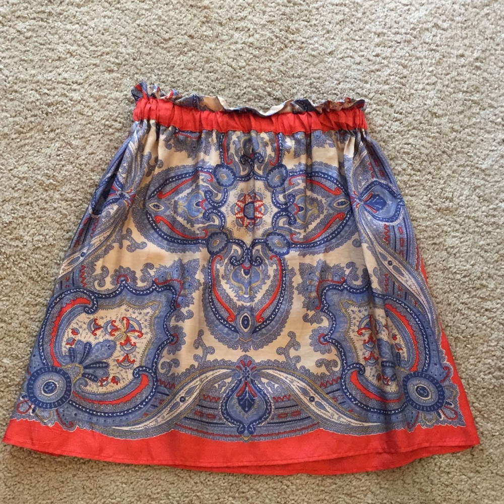 Silk handkerchief skirt with pockets